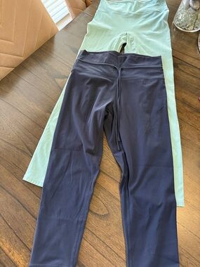 Active Leggings - One navy  and one mint blue